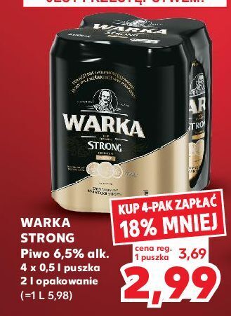 Kaufland Piwo warka strong oferta
