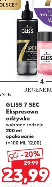 Kaufland Maska do włosów ultimate repair gliss kur 7 sec oferta
