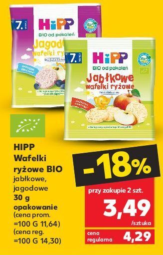 Jagodowe wafelki ryżowe hipp