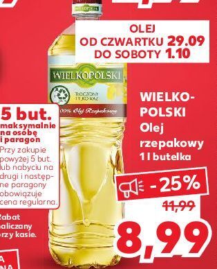 Kaufland Olej wielkopolski rzepakowy oferta