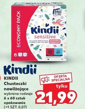 Kaufland Chusteczki wilgotne ultra sensitive cleanic kindii oferta