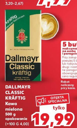 Kaufland Kawa dallmayr classic kraftig oferta