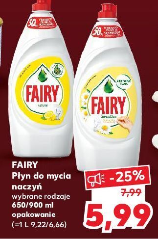 Kaufland Płyn do mycia naczyń chamomile fairy sensitive oferta