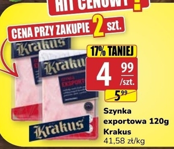 API MARKET Krakus szynka eksportowa 120 g (6 plastrów) oferta