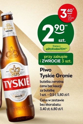 Żabka Tyskie piwo jasne 500 ml oferta