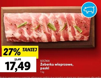 Lidl Żeberka wieprzowe rzeźnik oferta