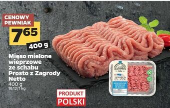 Netto Mięso mielone wieprzowe ze schabu Prosto z Zagrody Netto oferta