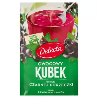 Auchan Delecta - kisiel o smaku czarnej porzeczki w proszku z kawałkami owoców oferta