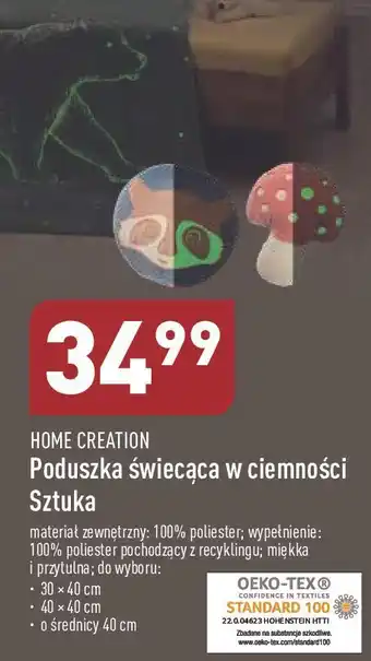 ALDI Poduszka dziecięca świecąca w ciemności home creation oferta