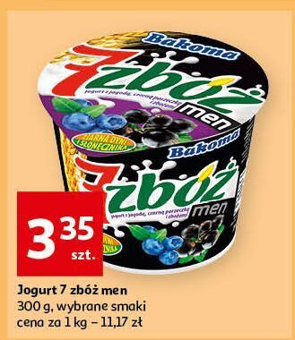 Jogurt jagoda-czarna porzeczka + ziarna dyni i słonecznika bakoma 7 zbóż men