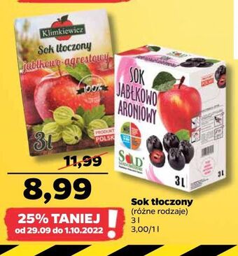 Netto Sok jabłko-aronia klimkiewicz oferta