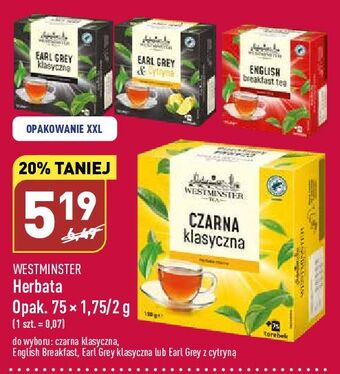 ALDI Herbata cytrynowa westminster earl grey oferta