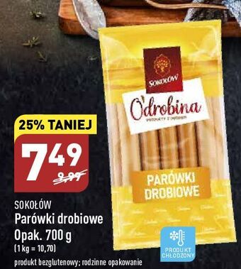 ALDI Parówki drobiowe sokołów o'drobina oferta