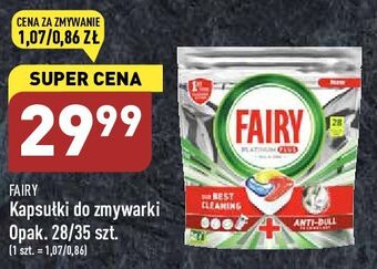 ALDI Tabletki do zmywarki fairy platinum plus oferta