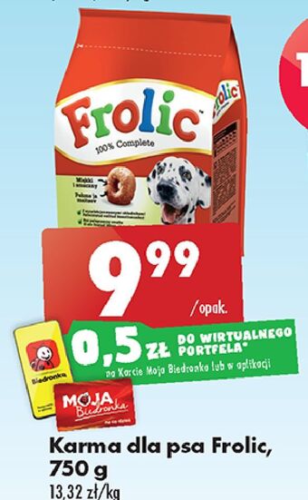 Biedronka Karma dla psa wołowina frolic oferta
