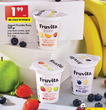 Biedronka Jogurt jagoda-banan fruvita pure oferta