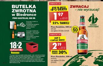 Biedronka Piwo kasztelan niepasteryzowane oferta
