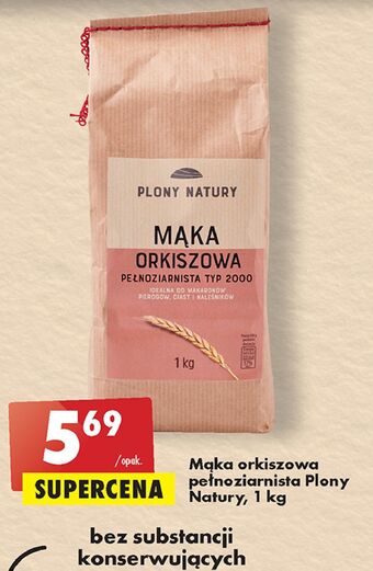 Biedronka Mąka orkiszowa pełnoziarnista tym 2000 plony natury oferta