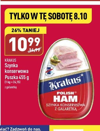 Szynka konserwowa w galarecie krakus animex