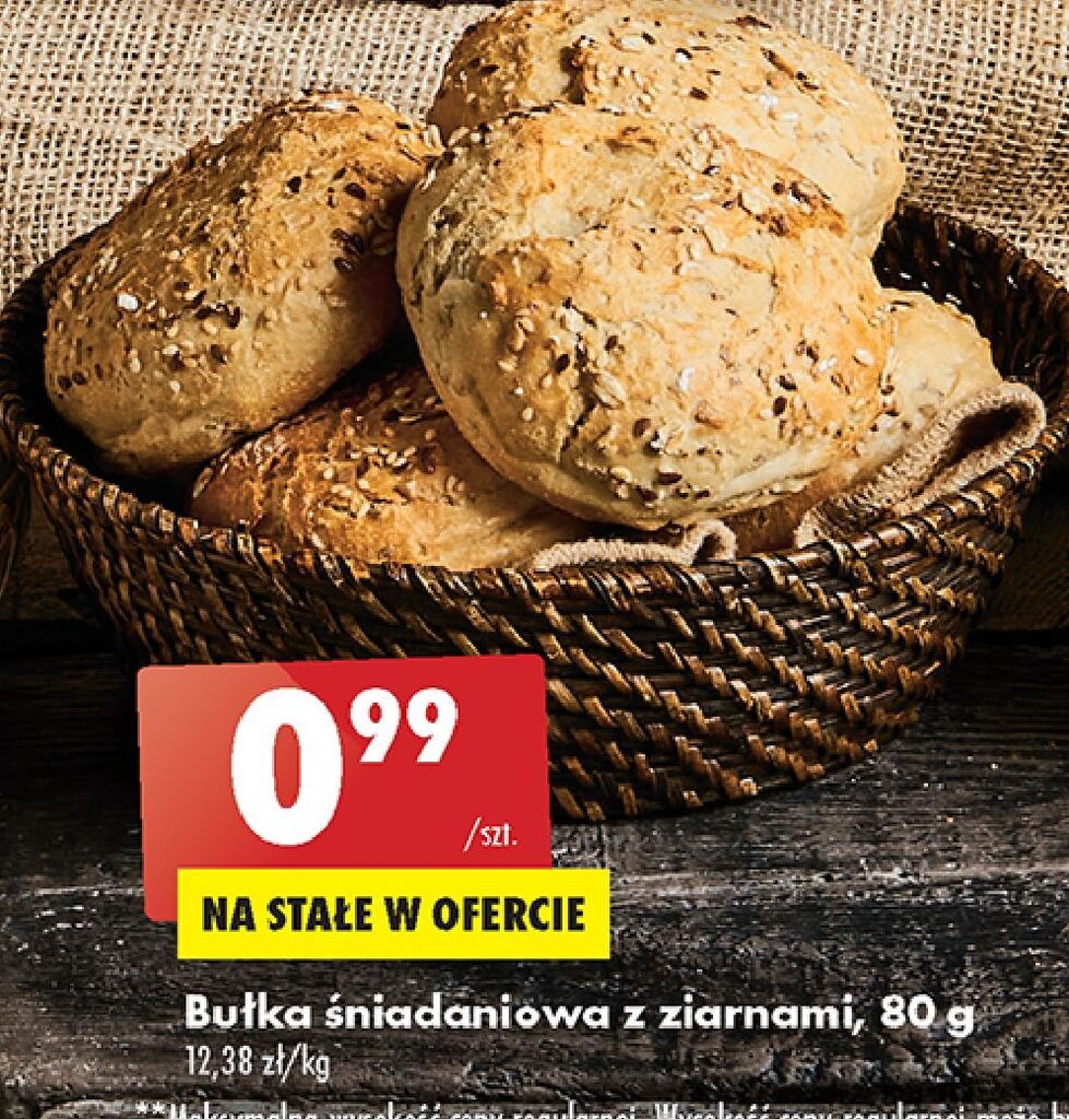 Promocja Bułka śniadaniowa z ziarnami w Biedronka