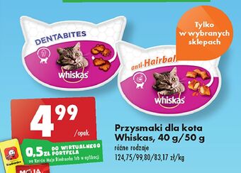Biedronka Przysmak dla kotów dentabits whiskas dentabits oferta