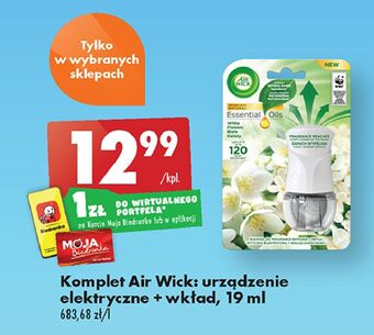 Biedronka Urządzenie + wkład białe kwiaty air wick electric essential oils oferta