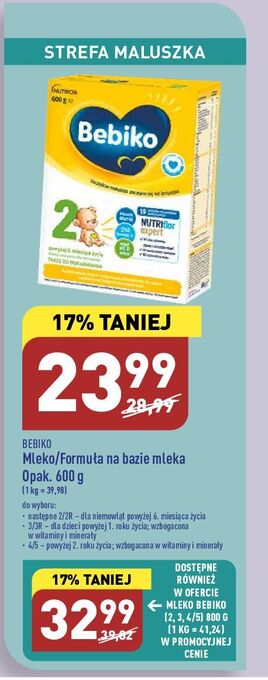 ALDI Mleko 2 bebiko oferta