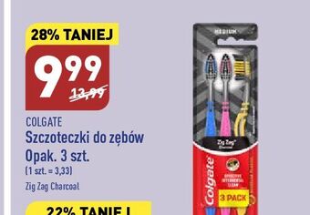 ALDI Szczoteczka do zębów charcoal medium colgate zig zag oferta
