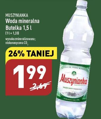 ALDI Woda niskonasycona muszynianka oferta