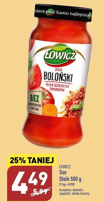 ALDI Sos słodko-kwaśny łowicz oferta