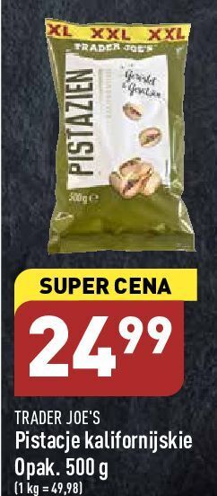 ALDI Pistacje kalifornijskie trader joe's oferta