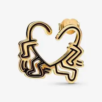 Pandora Kolczyk sztyft keith haring™ x pandora walking heart oferta