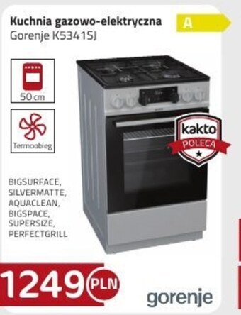 Kakto Kuchenka gazowo-elektryczna gorenje oferta
