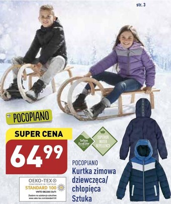 ALDI Kurtka dziecięca pocopiano oferta