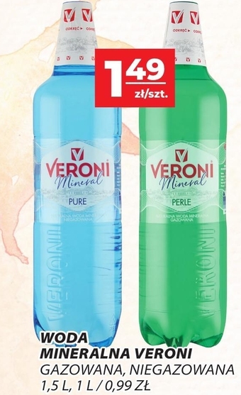 Top Market Veroni mineral pure naturalna woda mineralna niegazowana 1,5 l oferta