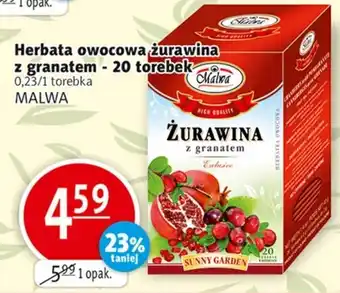 Prim Market Malwa Herbata owocowa żurawina z granatem - 20 torebek oferta