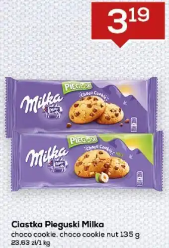 Lewiatan Milka Ciastka Pieguski choco cookie, choco cookie nut 135 g oferta