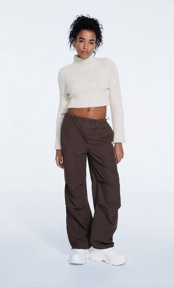 Stradivarius Sweter z golfem z filcowanej dzianiny oferta