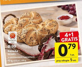 Intermarche Kajzerka z siemieniem lnianym i sezamem nowel oferta