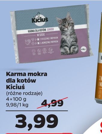 Netto Karma mokra dla kotów kiciuś oferta