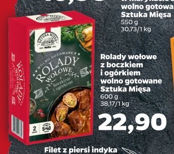 Netto Rolady wołowe z boczkiem i ogórkiem wolno gotowane sztuka mięsa oferta