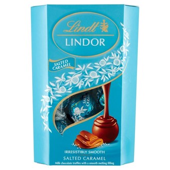 Makro Lindt lindor praliny z czekolady mlecznej z kryształkami soli i nadzieniem karmelowym 200 g oferta