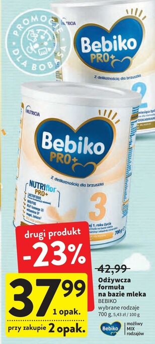 Intermarche Mleko 3 bebiko pro+ oferta
