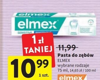 Intermarche Pasta do zębów whitening elmex sensitive oferta
