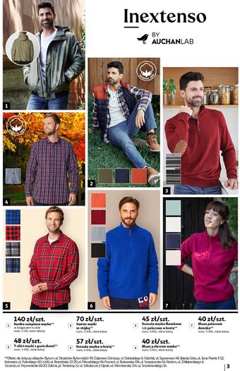 Auchan Bluza polarowa męska s-xxl inextenso by auchan oferta