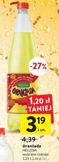 Intermarche Oranżada zielona hellena oferta