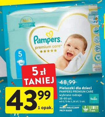 Intermarche Pieluszki dla dzieci junior 5 pampers premium care oferta