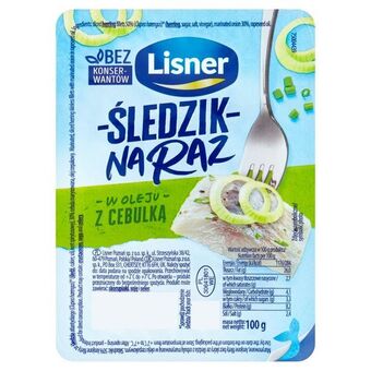 Lisner śledzik na raz w oleju z cebulką 100 g