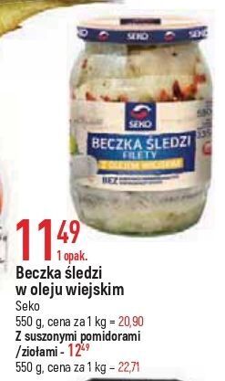E.Leclerc Beczka śledzi filety z suszonymi pomidorami seko oferta