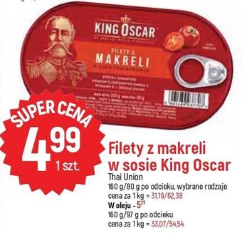E.Leclerc Filety z makreli w sosie pomidorowym king oscar oferta
